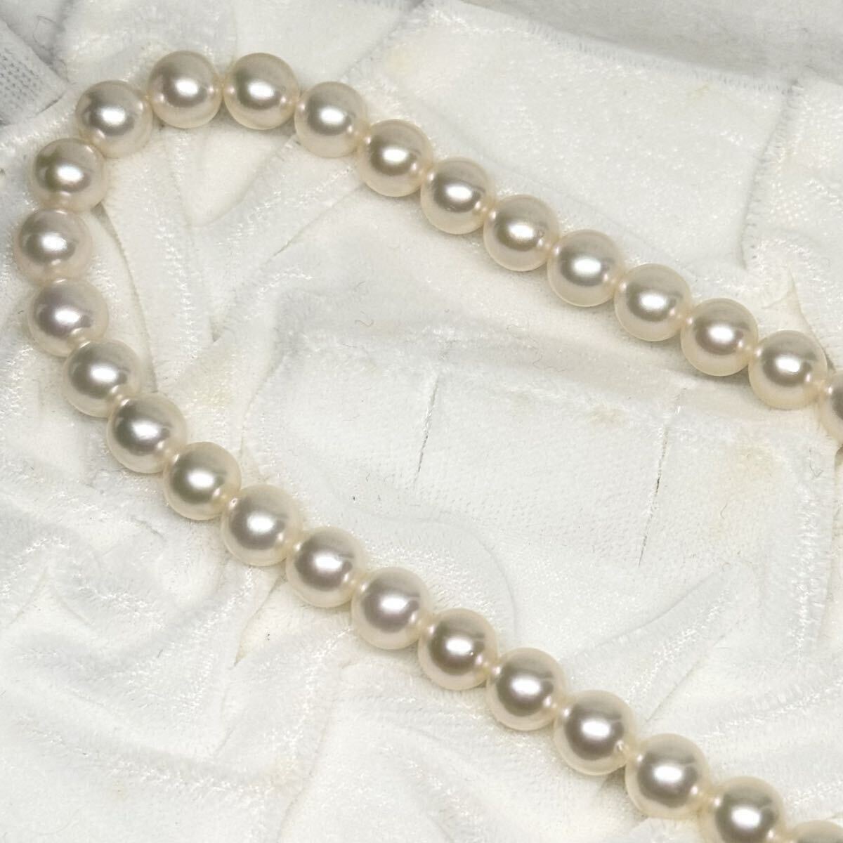【花珠級】 田崎真珠 あこや ネックレス SILVER金具 約7.5〜8mm 42cm アコヤ パール pearl シルバー刻印 necklace 本真珠 タサキ TASAKI_画像7