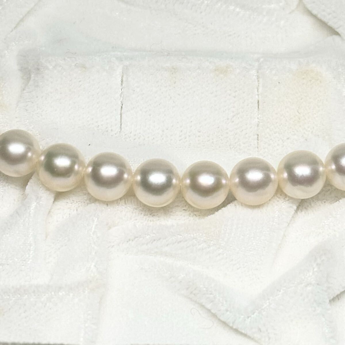 【花珠級】 田崎真珠 あこや ネックレス SILVER金具 約7.5〜8mm 42cm アコヤ パール pearl シルバー刻印 necklace 本真珠 タサキ TASAKI_画像8