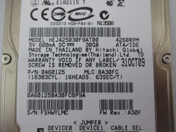 ▲サンヨー NVA-HD1509DT用 HDDディスク(HEJ425030F9AT00) 2009年地図 動作確認済_画像3