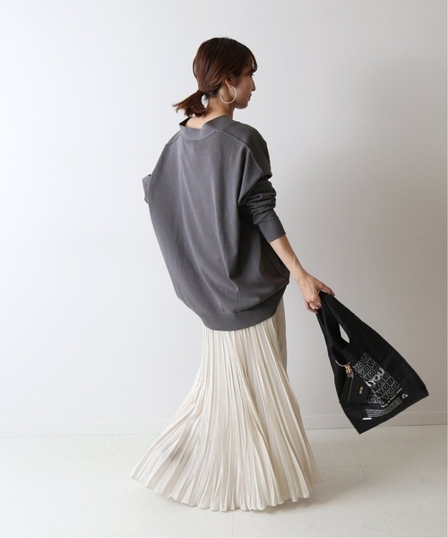 ∞ FRAMeWORK フレームワーク  BIG カーディガン コットン ワイド 羽織り チャコールグレー ニット ∞の画像5