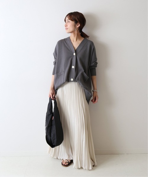 ∞ FRAMeWORK フレームワーク  BIG カーディガン コットン ワイド 羽織り チャコールグレー ニット ∞の画像6