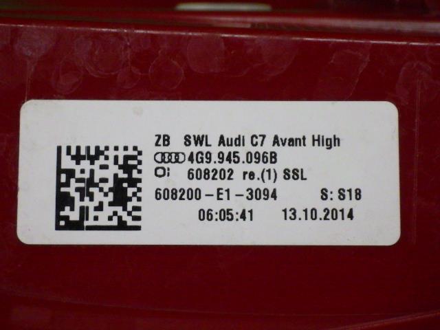 Audi A6 DBA-4GCHVS правый задний фонарь LS9R внутри сторона наружный комплект / 4G9945096B 4G9945094B 9111