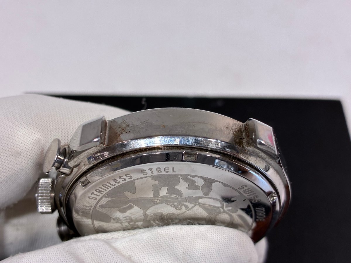 【EVISU】　エヴィス　クロノグラフ　アナログ3針デイト　クォーツ式　EV-700E　文字盤ブラック系　腕時計　SY02-G4G◎