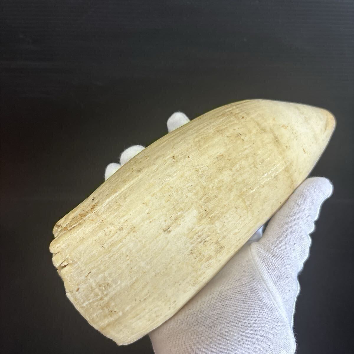 makou кит очень большой размер 874g. зуб ... натуральный материалы [ netsuke / материалы для печати / печать / художественное изделие / изделие прикладного искусства / скульптура материал / кит зуб /../.. зуб / антиквариат товар / ценный / редкий 