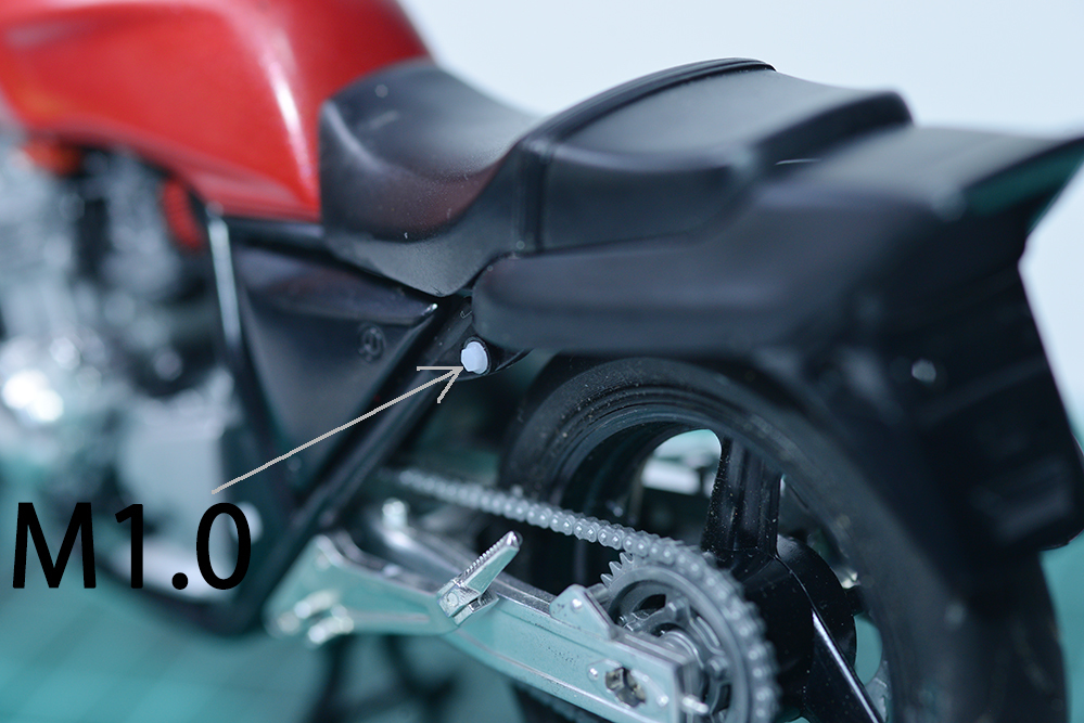 ボルトナット(M1.0相当)　3Dプリンタ出力パーツ　オートバイ　ジオラマ、ドールハウス等に　ディティールアップ　1/12、1/24、1/6_画像4