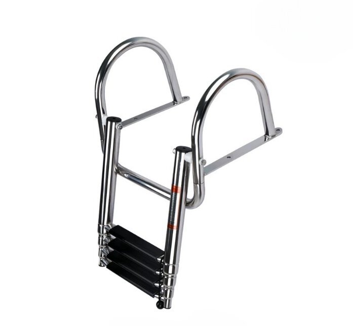 ステンレス鋼ボートはしご 船用伸縮式はしご 甲板用入水階段 水泳用乗船階段 ヨット用折り畳み手すり階段