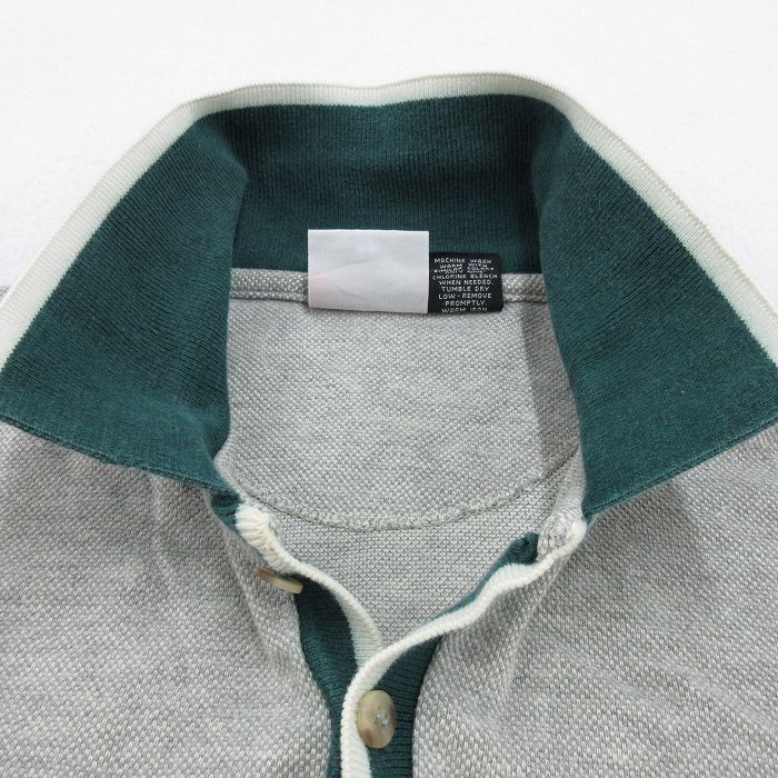 L/古着 半袖 ポロ シャツ メンズ 90s NFL グリーンベイパッカーズ 鹿の子 コットン グレー 霜降り アメフト スーパーボウル 25sep03 中古_画像7