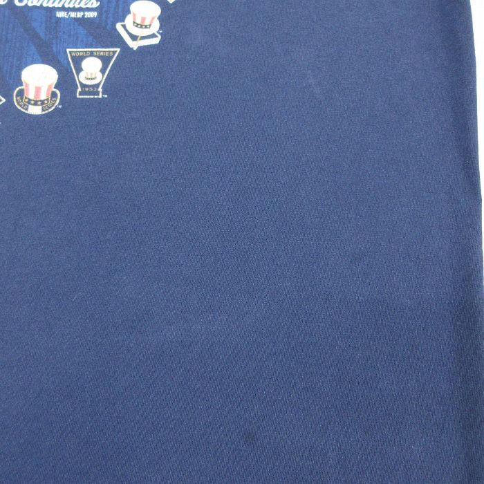 XL/古着 ナイキ NIKE 半袖 ビンテージ Tシャツ メンズ 00s MLB ニューヨークヤンキース 大きいサイズ コットン クルーネック 紺 ネイビー_画像5