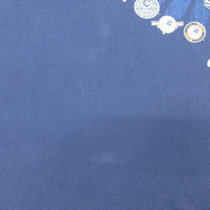 XL/古着 ナイキ NIKE 半袖 ビンテージ Tシャツ メンズ 00s MLB ニューヨークヤンキース 大きいサイズ コットン クルーネック 紺 ネイビー_画像6