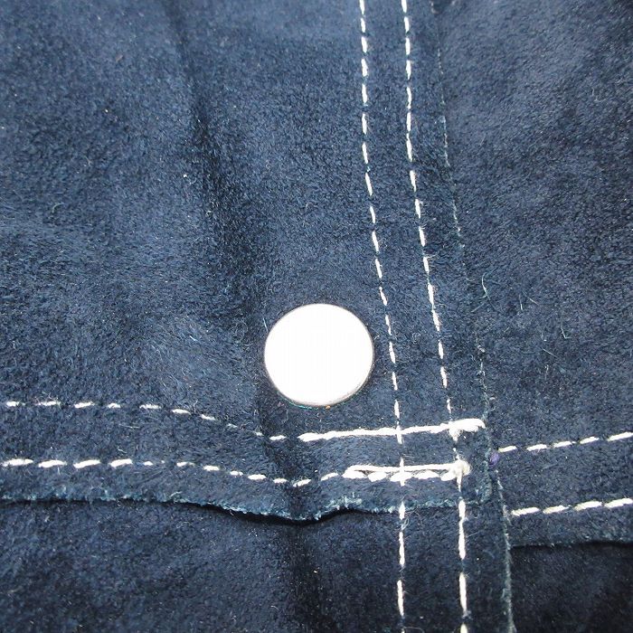 古着 シアーズ 長袖 スエード レザー ジャケット レディース 80s 黒 ブラック 23oct19 中古 アウター 革ジャン 皮ジャン_画像3