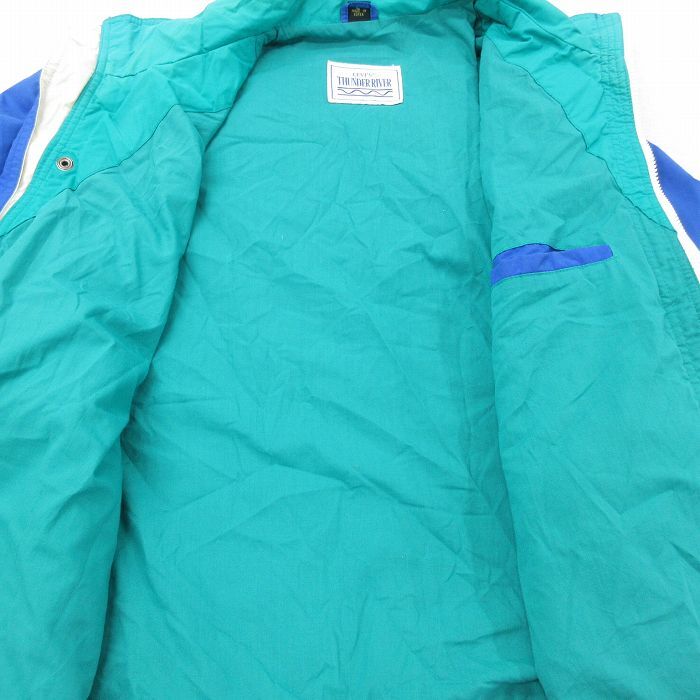XL/古着 リーバイス Levis 長袖 ナイロン ジャケット メンズ 80s THINDER RIVER ツートンカラー 青他 ブルー 24oct25 中古_画像4