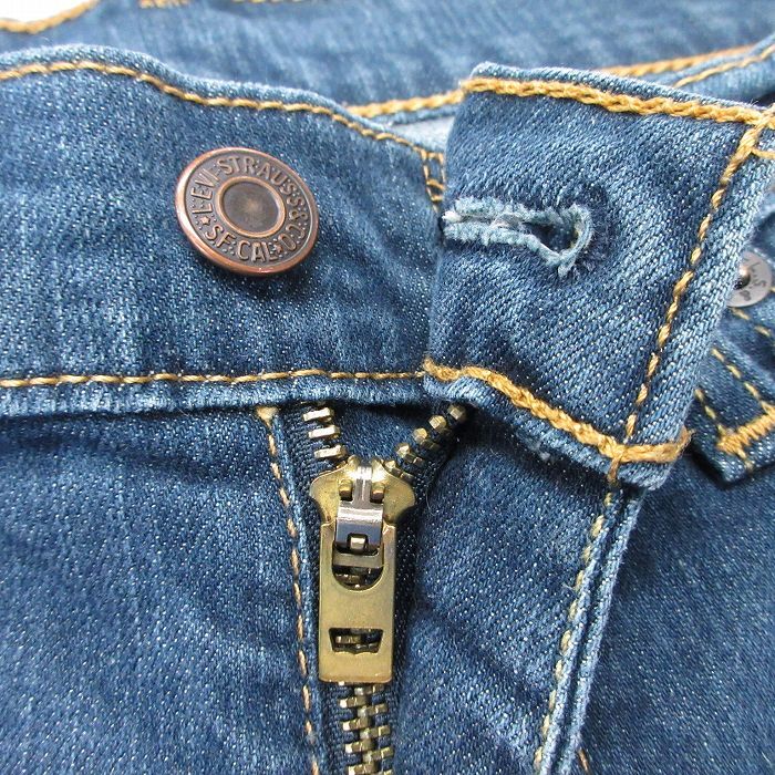 W35/古着 リーバイス Levis 514 ジーンズ メンズ ヒゲ 紺 ネイビー spe 25apr15 中古 ボトムス ジーパン Gパン ロング パン_画像5