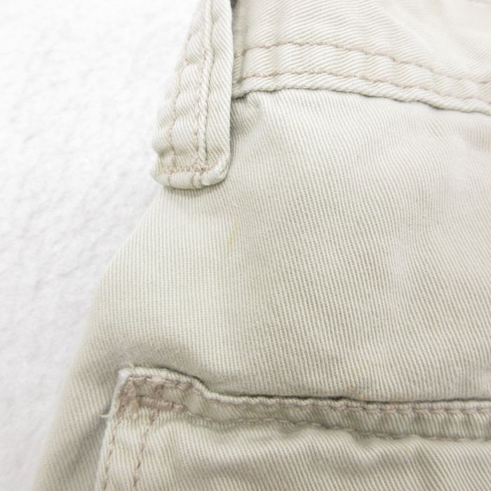 W36/古着 リーバイス Levis ショート カーゴ パンツ ショーツ メンズ コットン 薄ベージュ カーキ spe 25may12 中古 ボトム_画像7