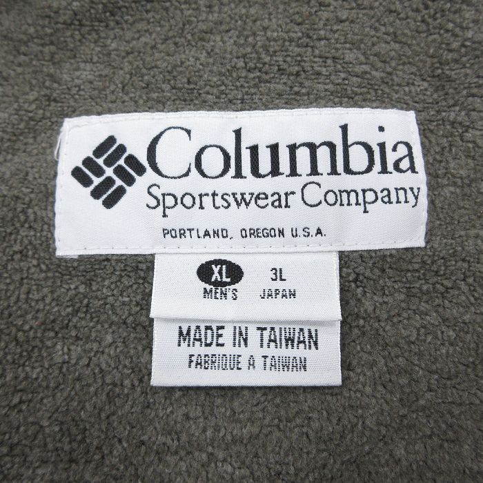 XL/古着 コロンビア 長袖 ジャケット メンズ 00s ワンポイントロゴ 大きいサイズ ベージュ系 カーキ 内側フリース 25feb18_画像6