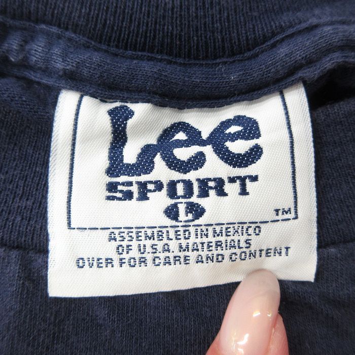古着 リー Lee 半袖 ビンテージ Tシャツ キッズ ボーイズ 子供服 90s NFL デンバーブロンコス クルーネック 紺 ネイビー ア_画像4