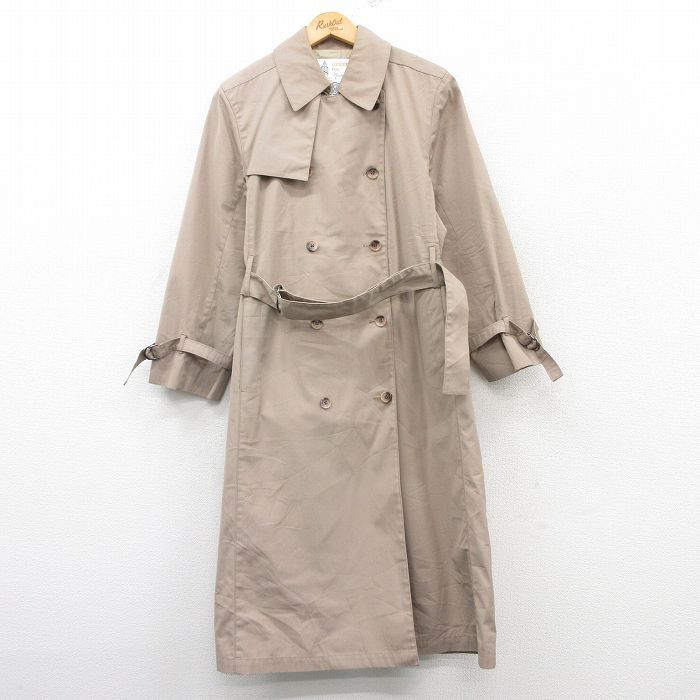 古着 ロンドンフォグ 長袖 トレンチ コート レディース 80s ロング丈 ベージュ カーキ spe 25mar17 中古 アウター_画像1