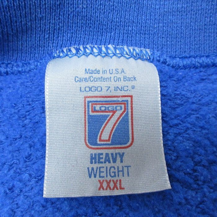 XL/古着 長袖 スウェット メンズ 90s NFL ニューヨークジャイアンツ 刺繍 大きいサイズ クルーネック 青 ブルー アメフト ス_画像3