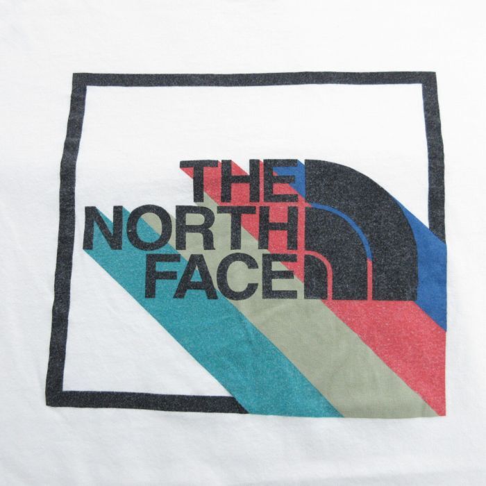 XL/古着 ノースフェイス 半袖 ブランド Tシャツ メンズ ビッグロゴ 大きいサイズ コットン クルーネック 白 ホワイト 25may2_画像2