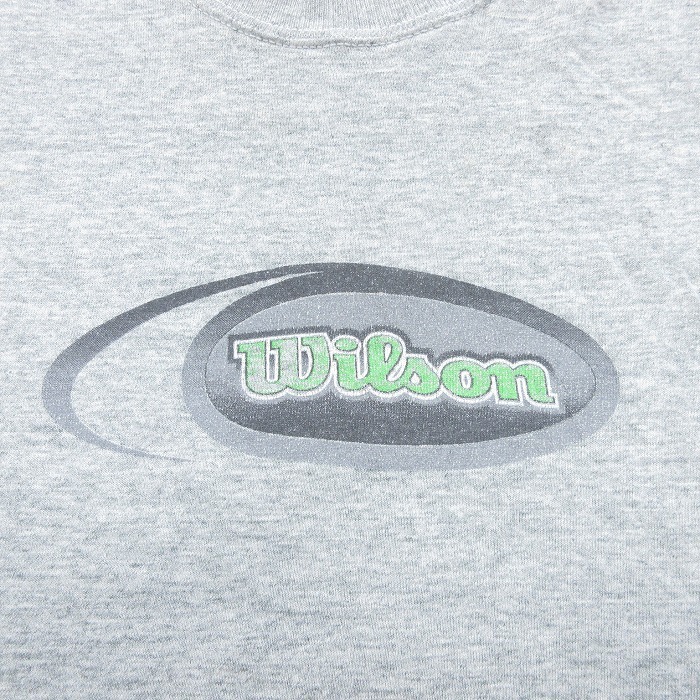 XL/古着 ウィルソン 半袖 ビンテージ Tシャツ メンズ 90s ビッグロゴ 大きいサイズ クルーネック グレー他 25sep17 中古_画像2