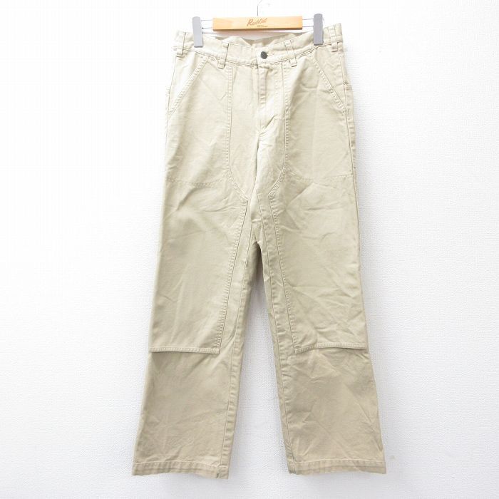 W30/古着 パタゴニア patagonia パンツ メンズ ダブルニー ダック地 オーガニックコットン 薄ベージュ カーキ spe 25sep22 中古 ボトムス
