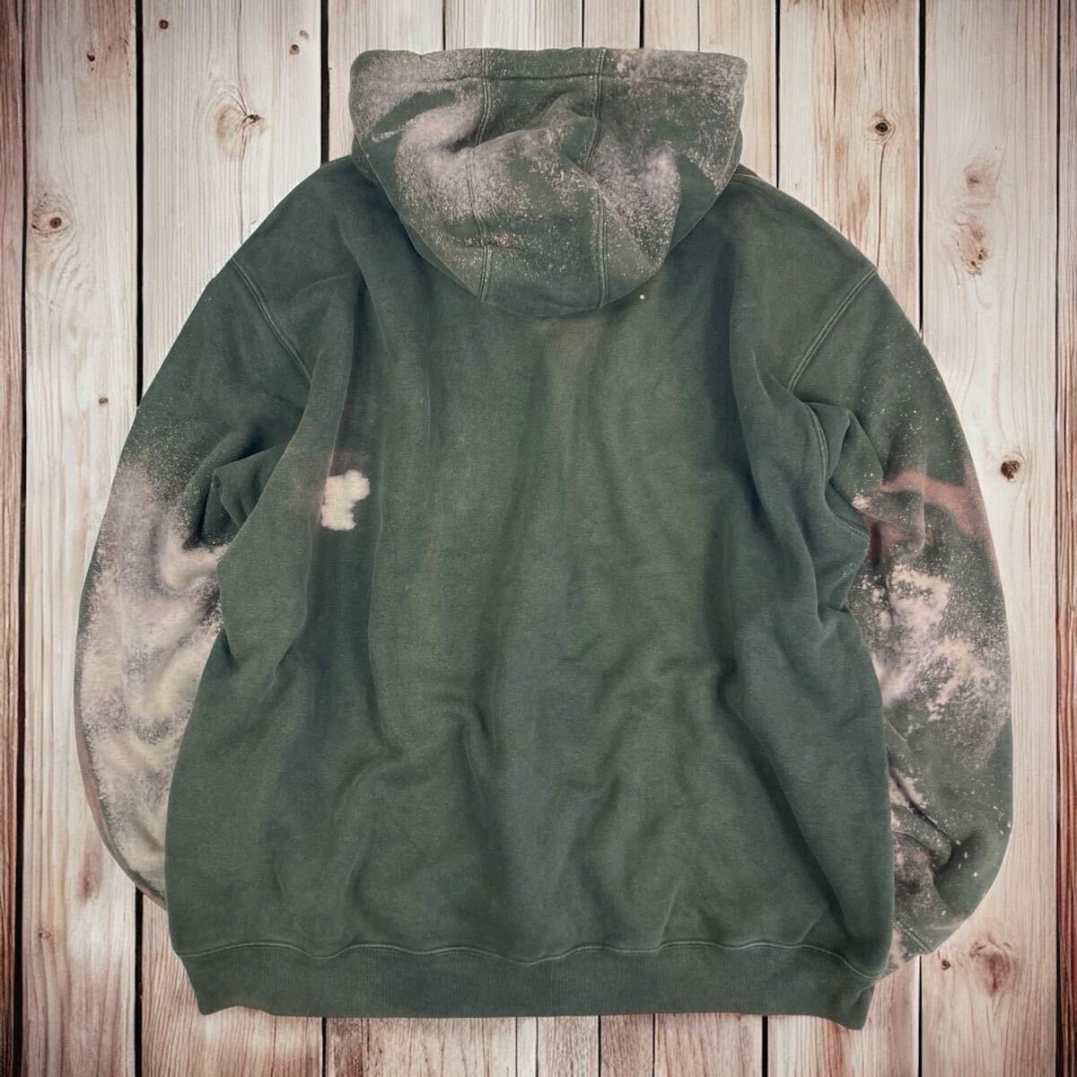 09M253◯ Carhartt カーハート フェード ブリーチ ギャラクシー ビックサイズ プルオーバーパーカー ストリート スケボー メンズ 2XL_画像7
