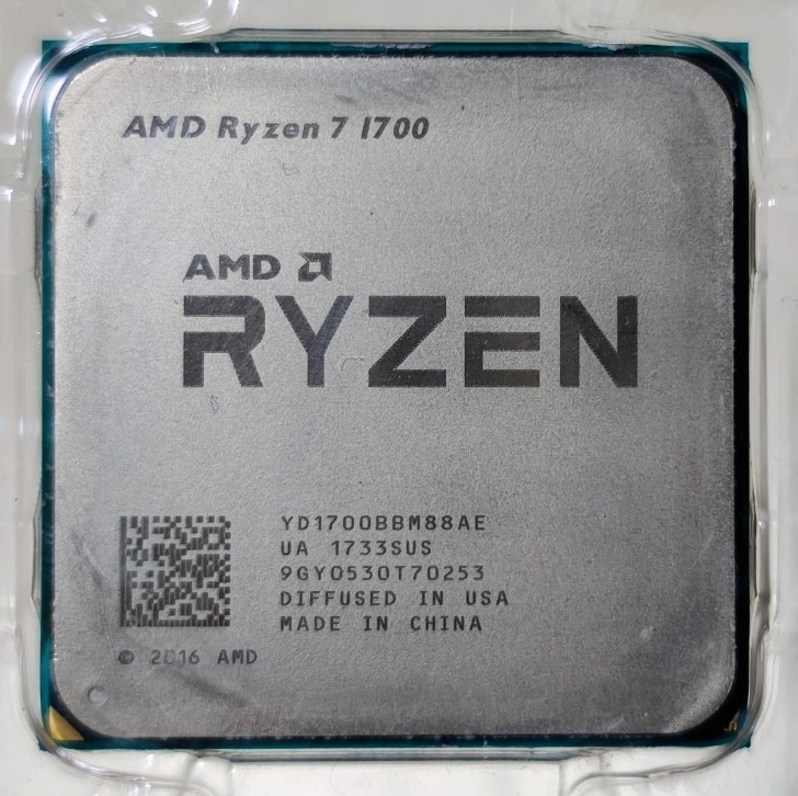 AMD Ryzen7 1700 AM4 起動(dòng)確認(rèn)　CPUのみ