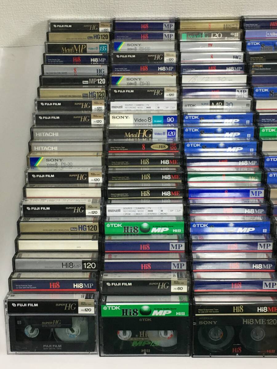 ★☆コ155 中古 8ミリ 8㎜ ビデオテープ Hi8 100本 まとめ売り SONY TDK FUJIFILM 他☆★