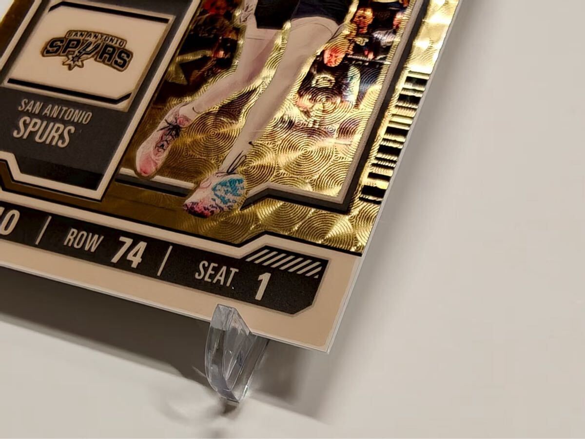 Wembanyama 2023 Contenders Optic RC #56 Gold Vinyl 1/1 True Rookie Ticket