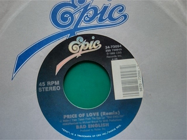 ★US45★バッド・イングリッシュ「プライス・オブ・ラヴ(リミックス)」 トップ5ヒット1990年!!_画像1