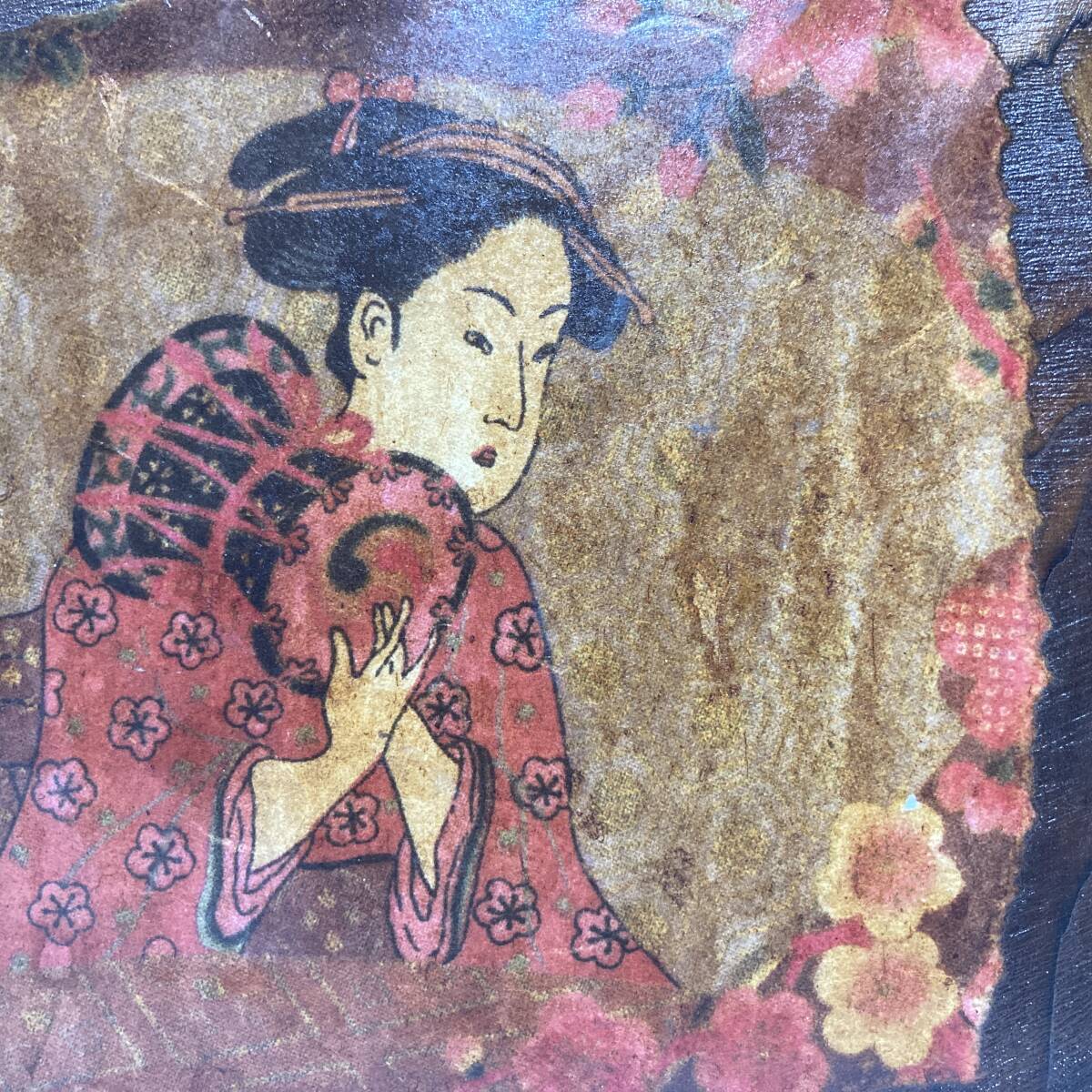 置物 工芸品 飾り / 日本の浮世絵 木製の板 - 2枚セット_画像7