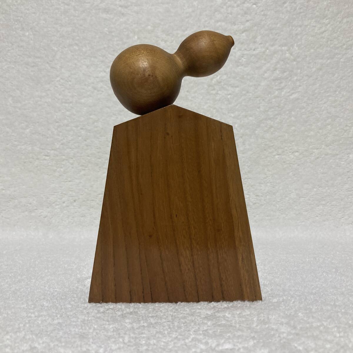 置物 工芸品 / 日本の将棋の駒 瓢箪 木製 - 2個セット_画像4