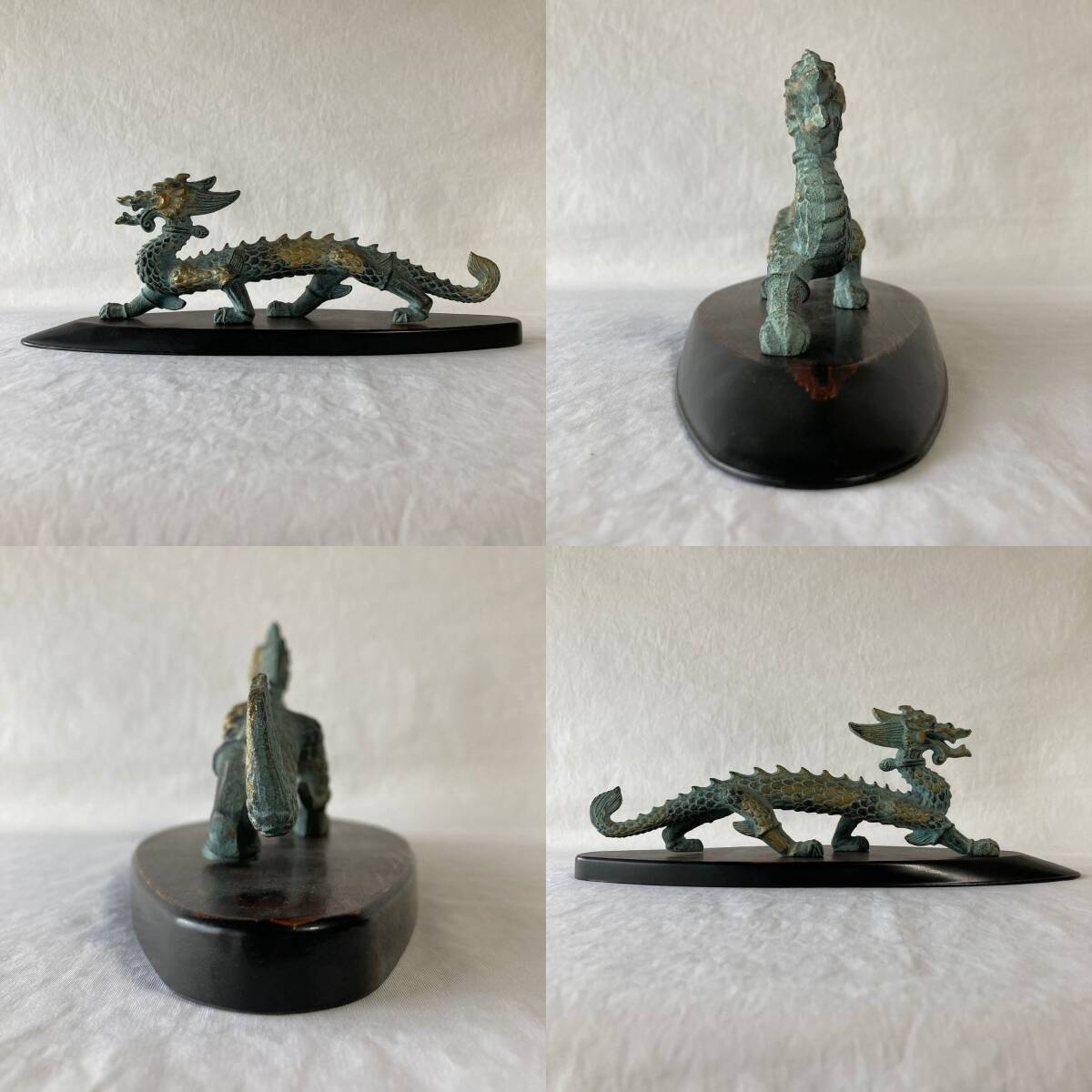 渡辺環水 龍 祥龍 工芸品 銅製 置物 - 26cm_画像2