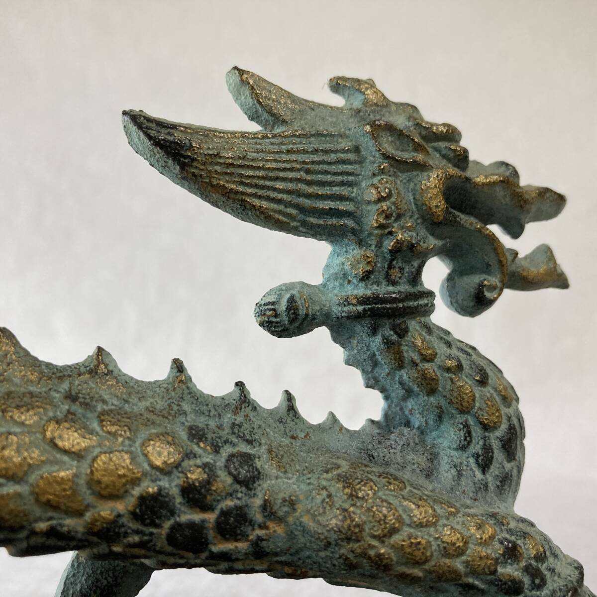 渡辺環水 龍 祥龍 工芸品 銅製 置物 - 26cm_画像5