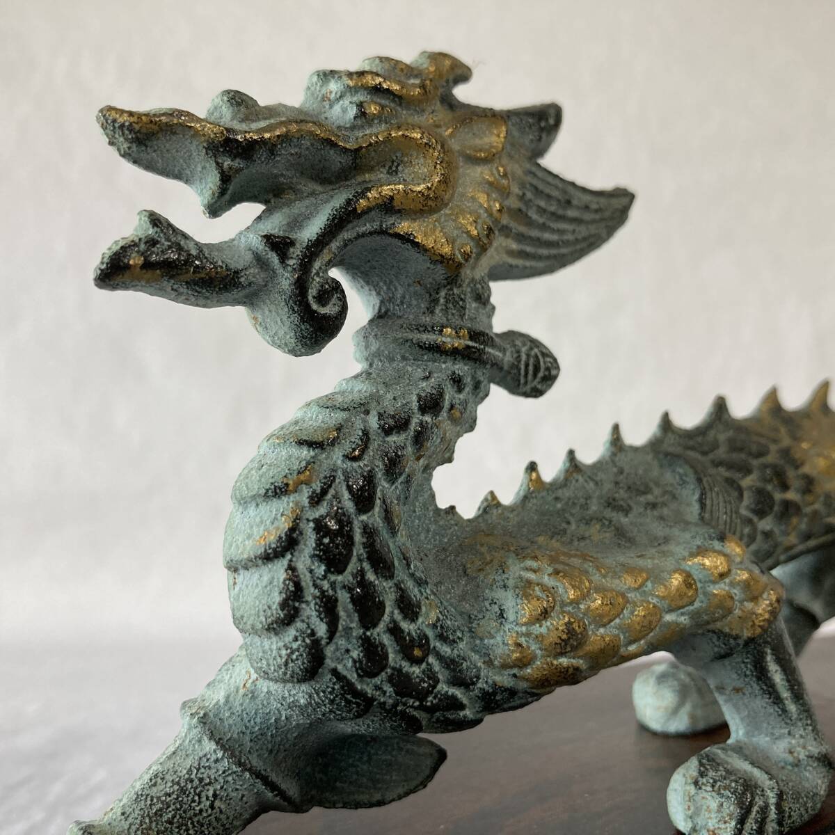 渡辺環水 龍 祥龍 工芸品 銅製 置物 - 26cm_画像3