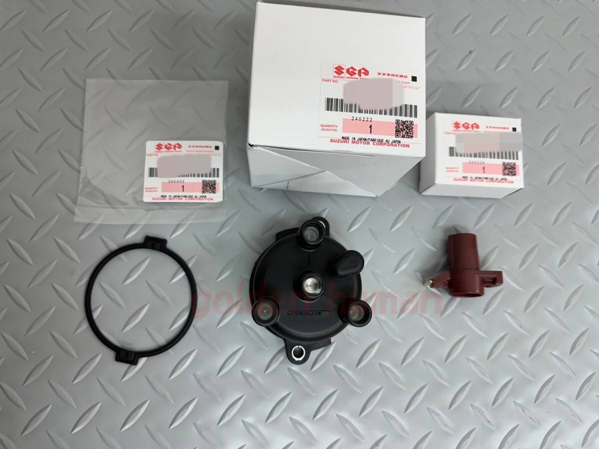 ■新品■スズキ純正 SUZUKI ジムニー JA11/JA12 デスビ キャップ・ローター・ガスケット3点セット ディストリビューター_画像2