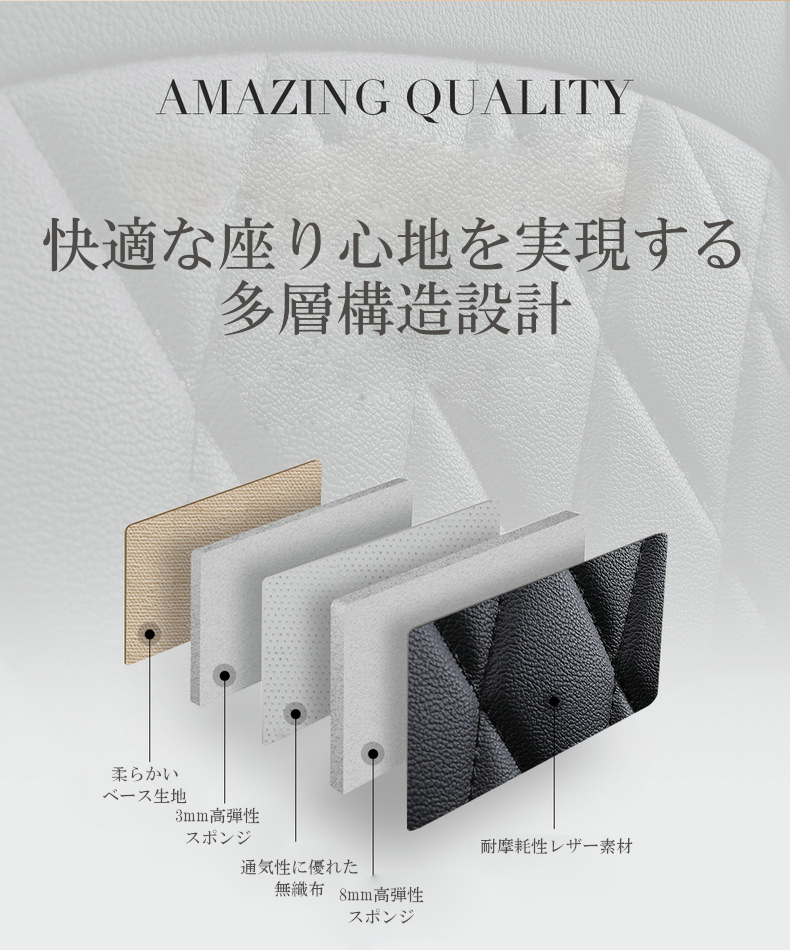 ライフ JB5 JB6 JB7 JB8 シートカバー 防水 車 2025年モデル レザー 運転席 助手席 前席セット 汎用 4色 LEA_画像10