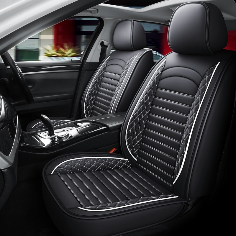 シートカバー 防水 車 三菱 ランエボ4 CN9A 2025年モデル レザー 運転席 助手席 前席セット 被せるだけ 選べる5色 TANE C_画像4