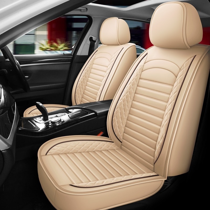 シートカバー 防水 車 三菱 ランエボ4 CN9A 2025年モデル レザー 運転席 助手席 前席セット 被せるだけ 選べる5色 TANE C_画像6