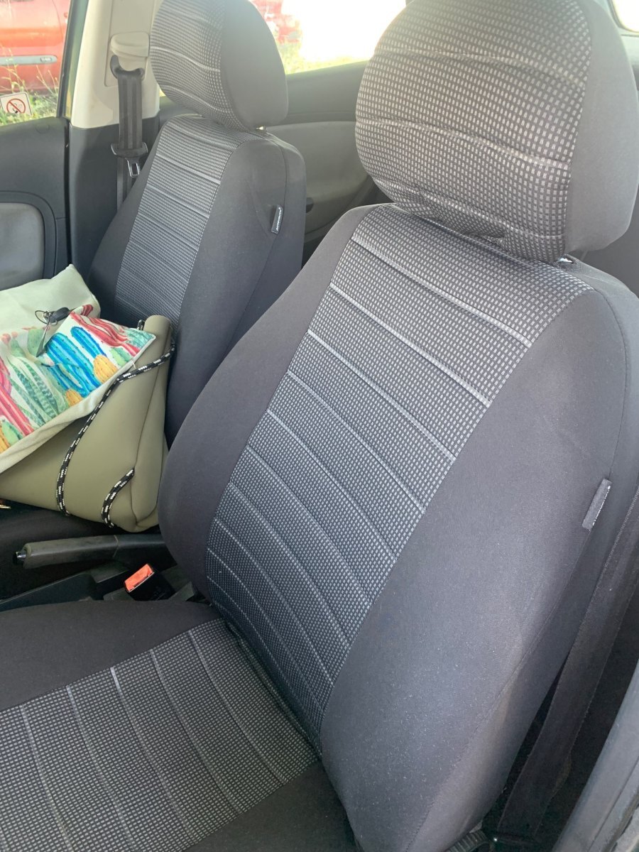 シートカバー デミオ DJ系 2席セット 前席 洗濯可能 2025年モデル ポリエステル 被せるだけ マツダ 選べる3色_画像5