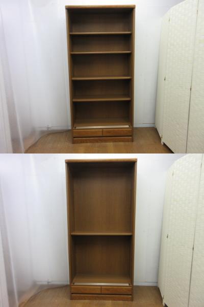 浜本工芸　スライド扉　リビングボード　本棚　書庫　収納　楢材　ナラ材　無垢　引き戸_画像2