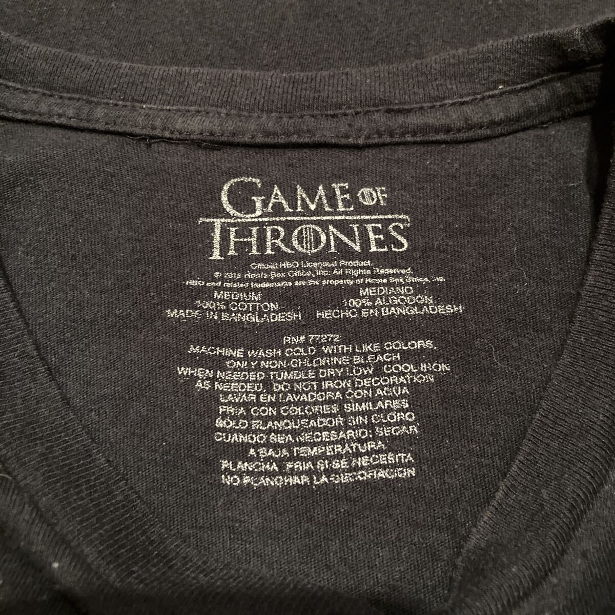GAME OF THRONES ゲームオブスローンズ　プリントTシャツ　半袖Tシャツ　ムービーTシャツ Mサイズ USA古着 アメリカ古着_画像4