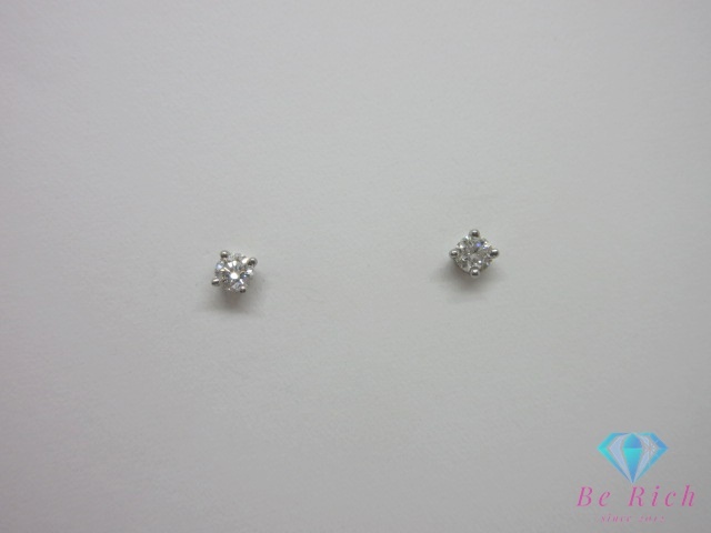 ティファニー TIFFANY & Co. pt950 プラチナ ソリティア ダイヤモンド 付 スタッド ピアス ジュエリー【中古】【送料無料】 ba3487_画像1