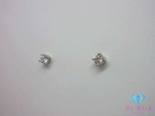 ティファニー TIFFANY & Co. pt950 プラチナ ソリティア ダイヤモンド 付 スタッド ピアス ジュエリー【中古】【送料無料】 ba3487_画像2