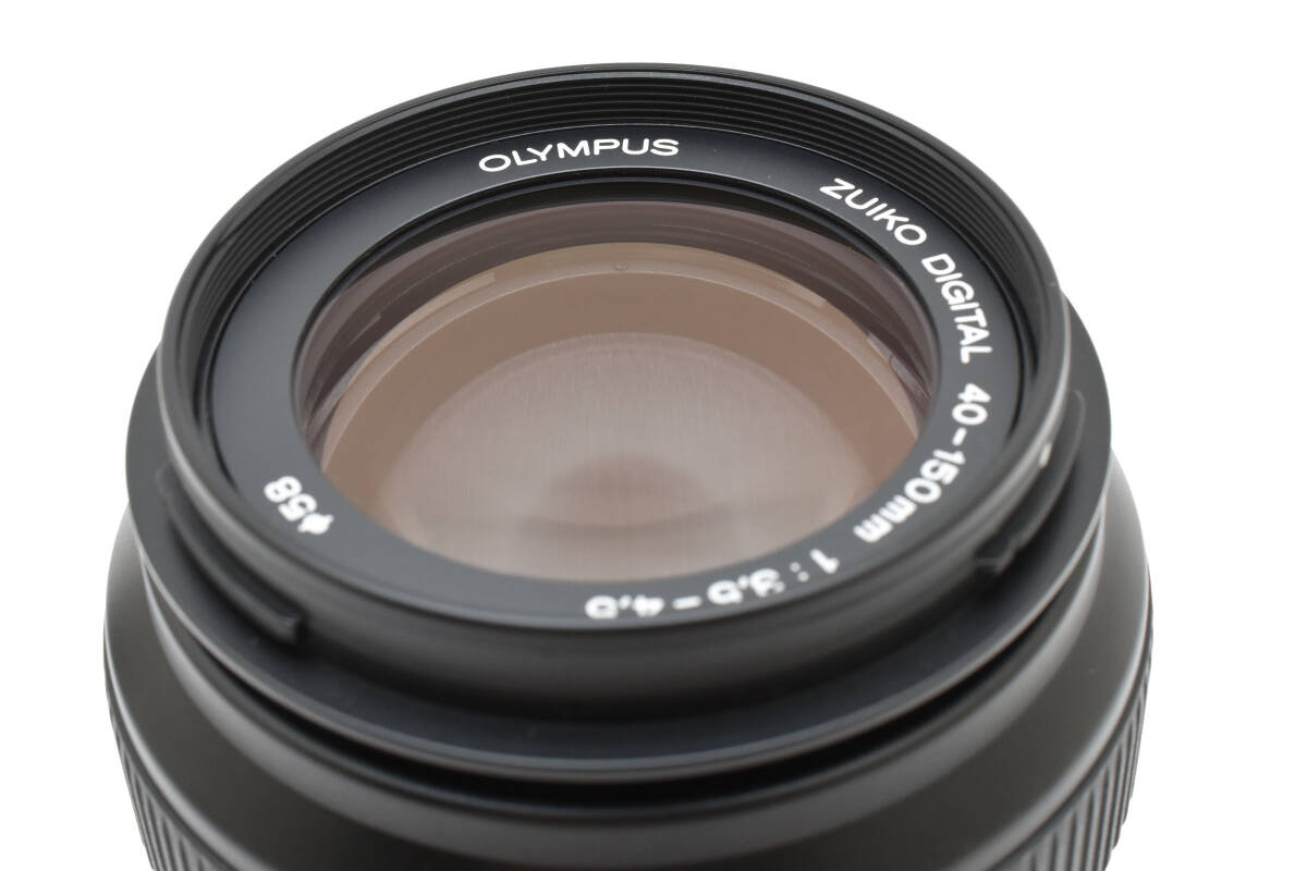 美品 Olympus zuiko デジタルカメラレンズ 40-150mm f3.5-4.5 ブラック フード付き オリンパス 335_画像10