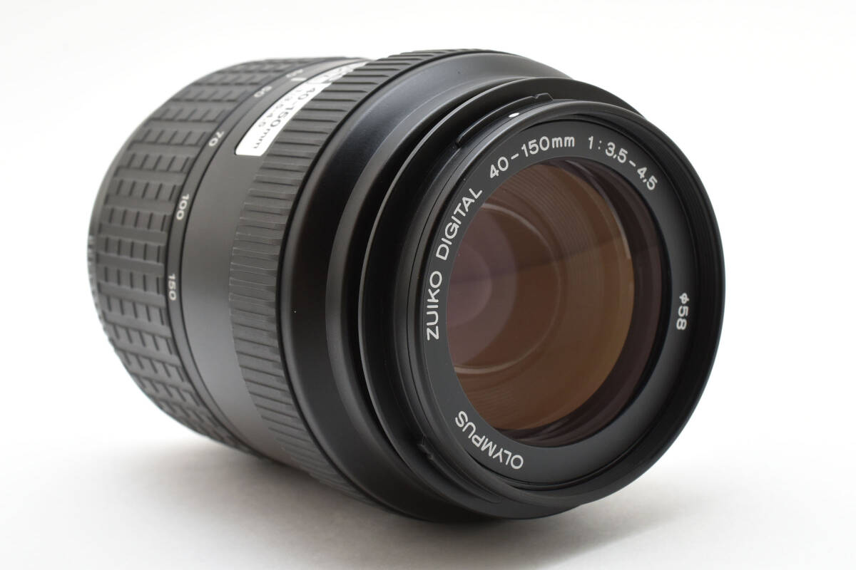 美品 Olympus zuiko デジタルカメラレンズ 40-150mm f3.5-4.5 ブラック フード付き オリンパス 335_画像3