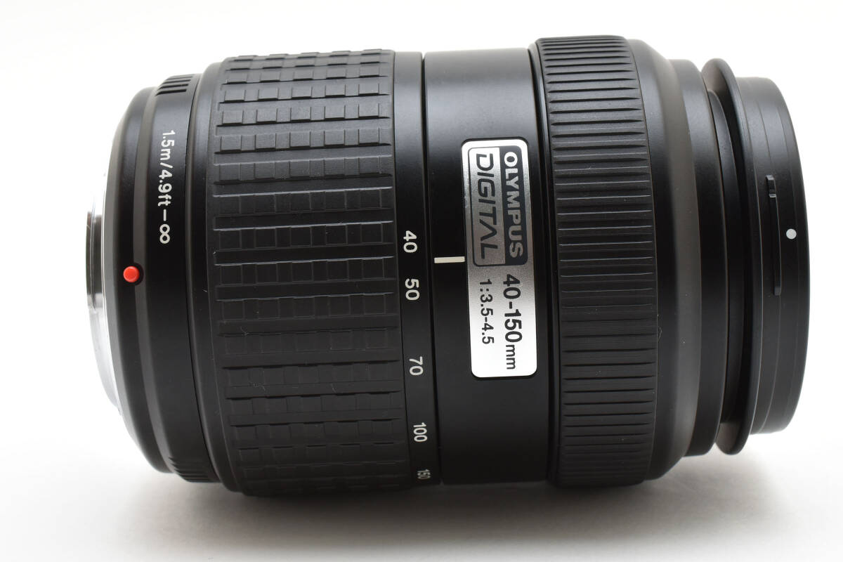 美品 Olympus zuiko デジタルカメラレンズ 40-150mm f3.5-4.5 ブラック フード付き オリンパス 335_画像9