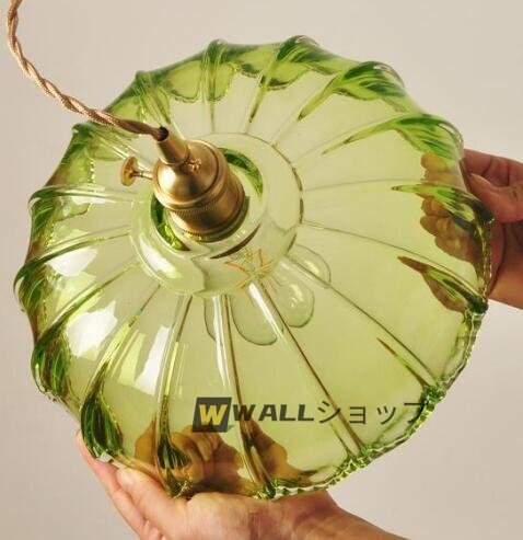 室內(nèi)蕓術(shù)☆美品☆ 青蓮シャンデリア 銅＋ガラス制シャンデリア ペンダント/寢室用ランプ 照明 お灑落