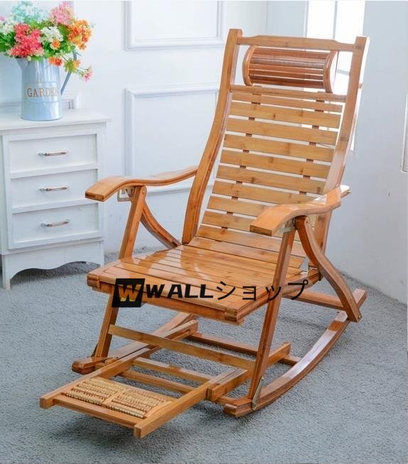  бамбук производства кресло-качалка отдых для складной стул временный . lounge стул для бытового использования стул высота настройка возможность длина подушка . имеется 