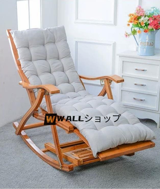  бамбук производства кресло-качалка отдых для складной стул временный . lounge стул для бытового использования стул высота настройка возможность длина подушка . имеется 
