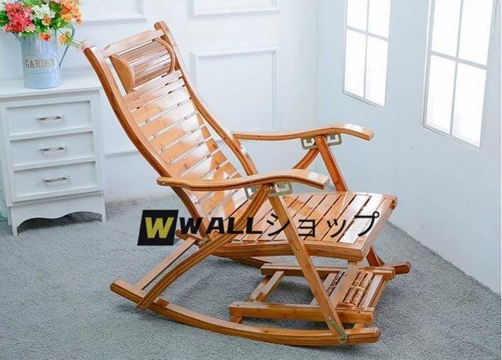  бамбук производства кресло-качалка отдых для складной стул временный . lounge стул для бытового использования стул высота настройка возможность длина подушка . имеется 